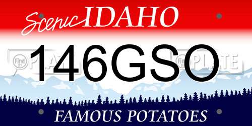 146GSO Idaho License Plate