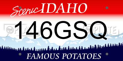 146GSQ Idaho License Plate