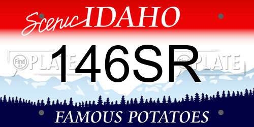 146SR Idaho License Plate