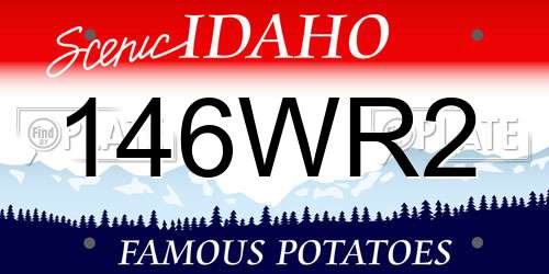 146WR2 Idaho License Plate