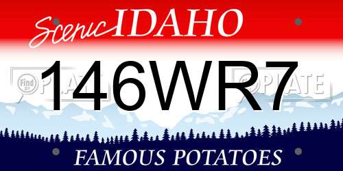 146WR7 Idaho License Plate