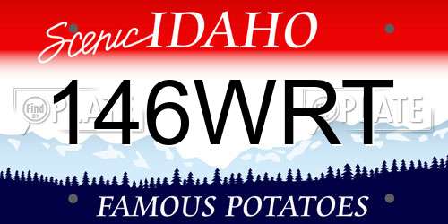 146WRT Idaho License Plate