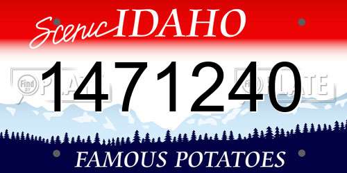 1471240 Idaho License Plate