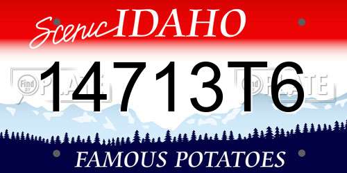 14713T6 Idaho License Plate