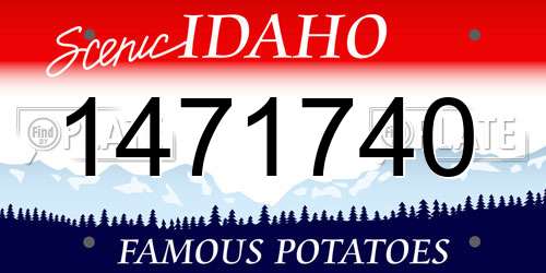 1471740 Idaho License Plate