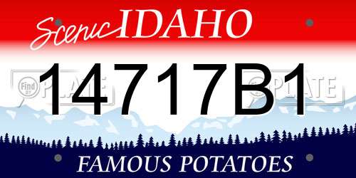 14717B1 Idaho License Plate