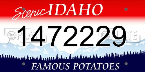 1472229 Idaho License Plate