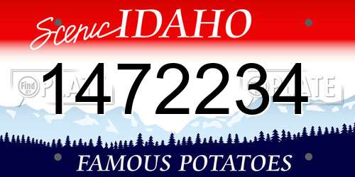 1472234 Idaho License Plate
