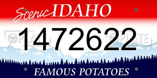 1472622 Idaho License Plate