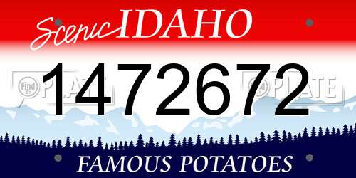 1472672 Idaho License Plate