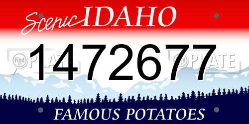 1472677 Idaho License Plate