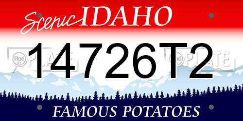 14726T2 Idaho License Plate