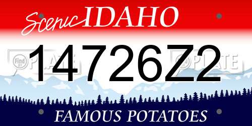 14726Z2 Idaho License Plate