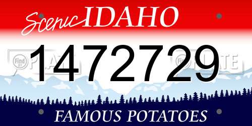 1472729 Idaho License Plate