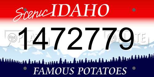 1472779 Idaho License Plate