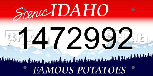 1472992 Idaho License Plate