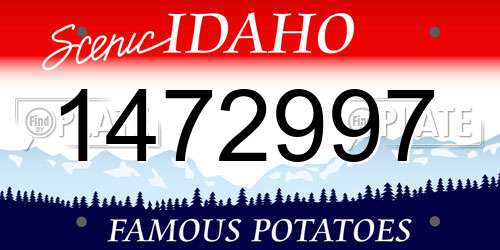 1472997 Idaho License Plate
