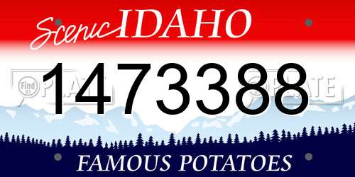 1473388 Idaho License Plate