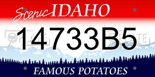 14733B5 Idaho License Plate
