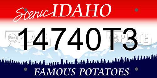 14740T3 Idaho License Plate