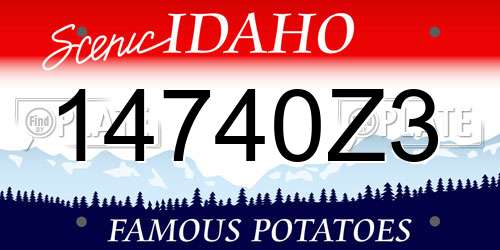 14740Z3 Idaho License Plate