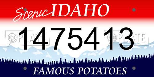 1475413 Idaho License Plate