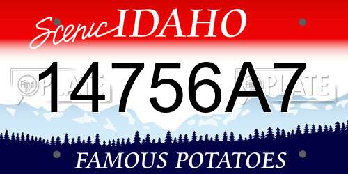 14756A7 Idaho License Plate