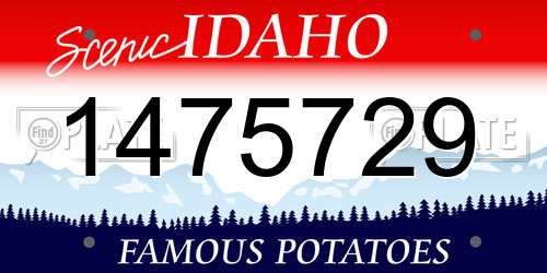 1475729 Idaho License Plate