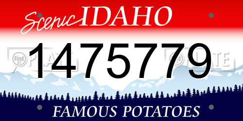 1475779 Idaho License Plate