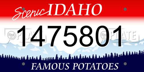 1475801 Idaho License Plate