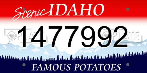 1477992 Idaho License Plate