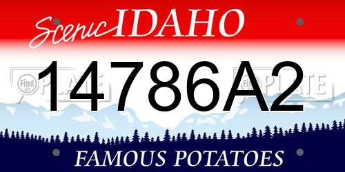 14786A2 Idaho License Plate