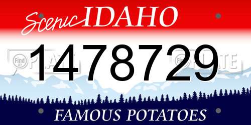 1478729 Idaho License Plate