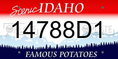 14788D1 Idaho License Plate