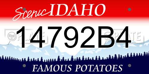 14792B4 Idaho License Plate