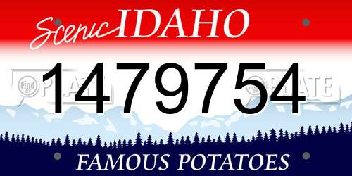 1479754 Idaho License Plate