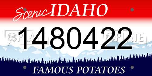 1480422 Idaho License Plate