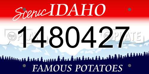 1480427 Idaho License Plate