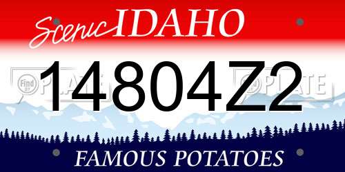 14804Z2 Idaho License Plate