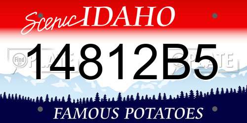 14812B5 Idaho License Plate