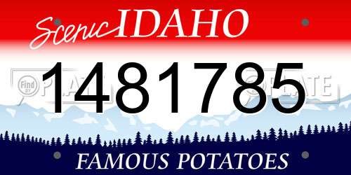 1481785 Idaho License Plate