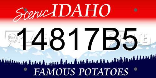 14817B5 Idaho License Plate