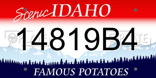 14819B4 Idaho License Plate