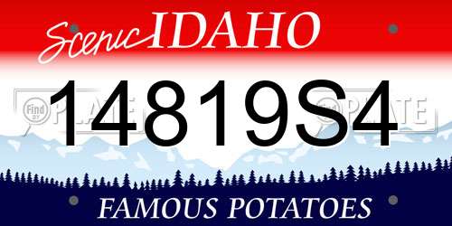 14819S4 Idaho License Plate