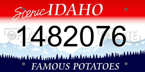 1482076 Idaho License Plate