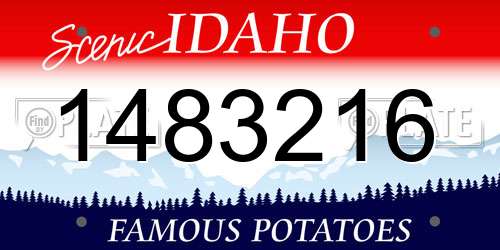 1483216 Idaho License Plate
