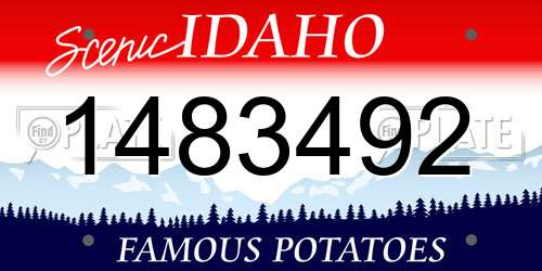 1483492 Idaho License Plate