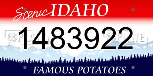 1483922 Idaho License Plate