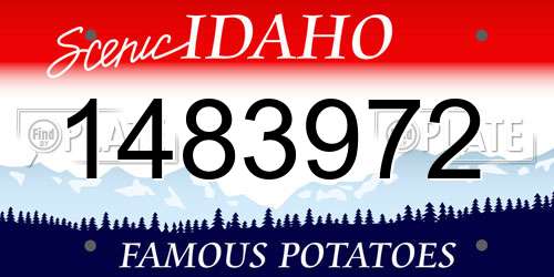 1483972 Idaho License Plate