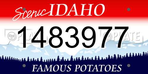 1483977 Idaho License Plate